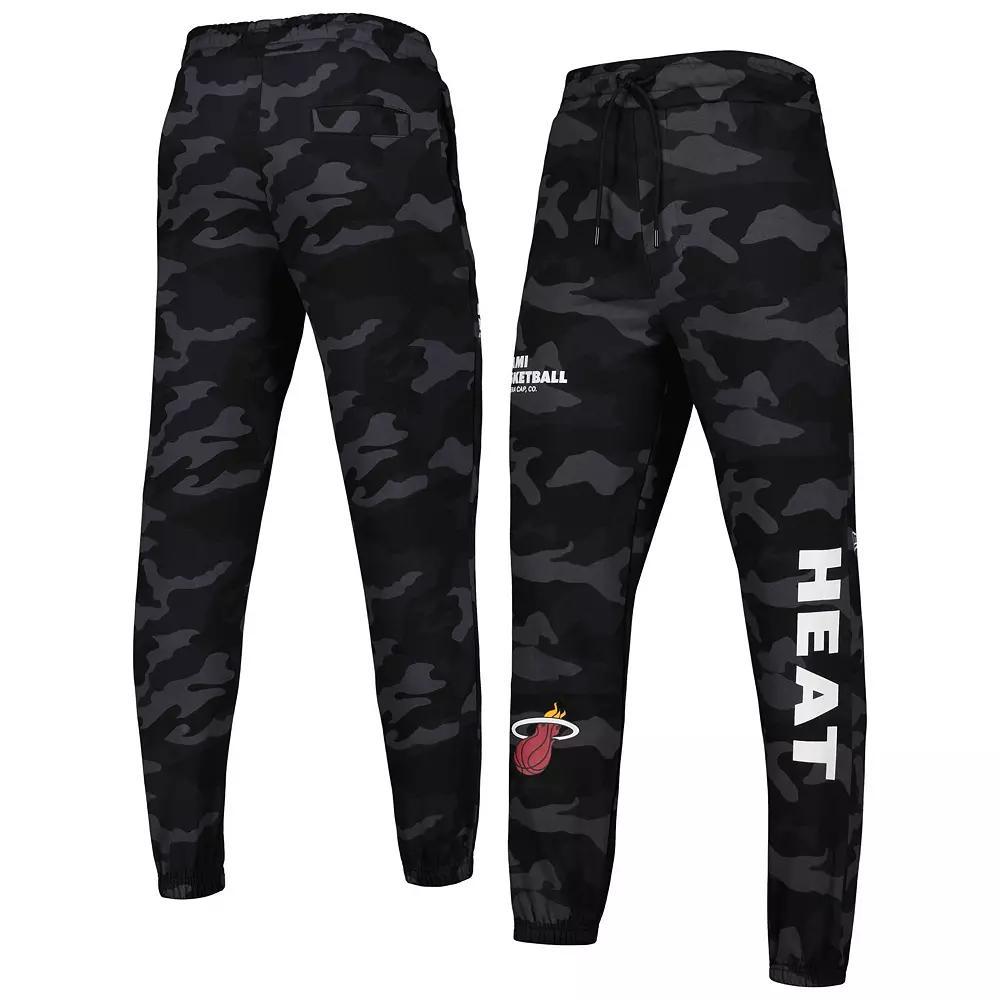 Men's New Era Black/Camo Miami Heat Tonal Joggers, Size: 3XL Product Image
