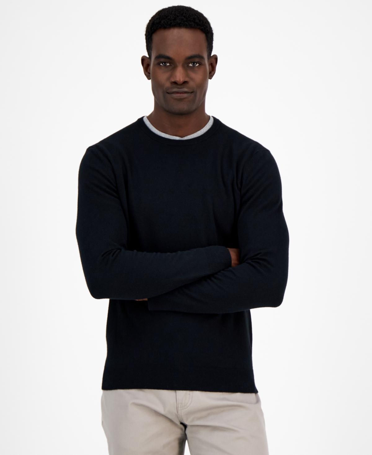 Alfani Mens Solid Crewneck Sweater, Created for Macys Product Image