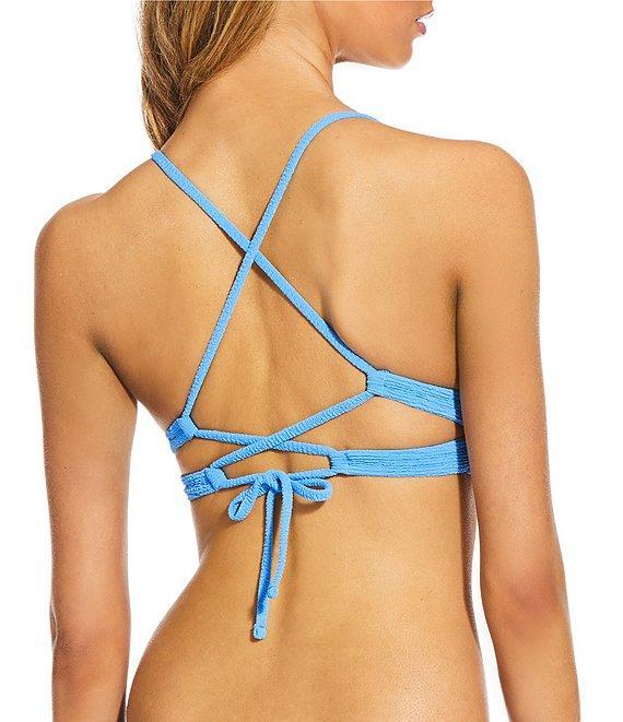 GB Scrunchie Textured Tie Side Hipster Swim Bottom Product Image