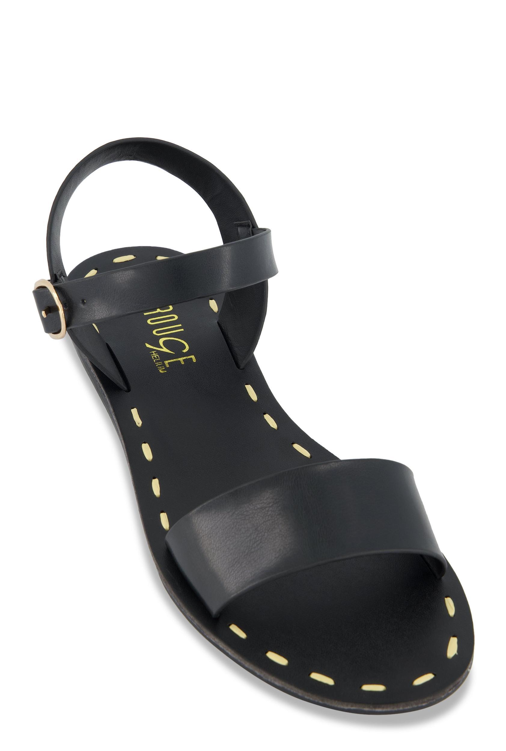 Womens Contrast Stitch Ankle Strap Sandals Product Image