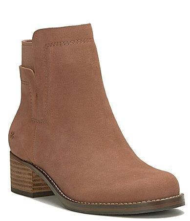 Lucky Brand Hirsi Leather Low Stack Heel Booties Product Image