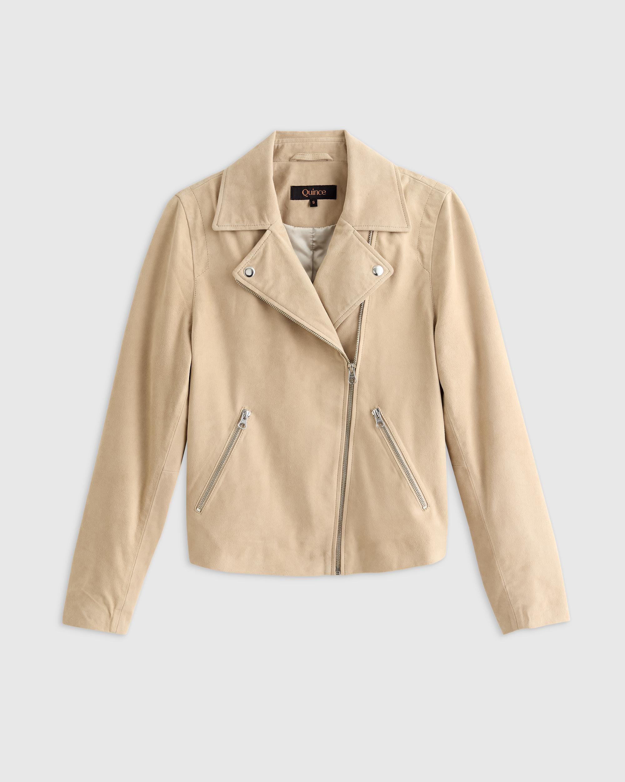 Quince | Women's 100% Suede Biker Jacket Leather Product Image