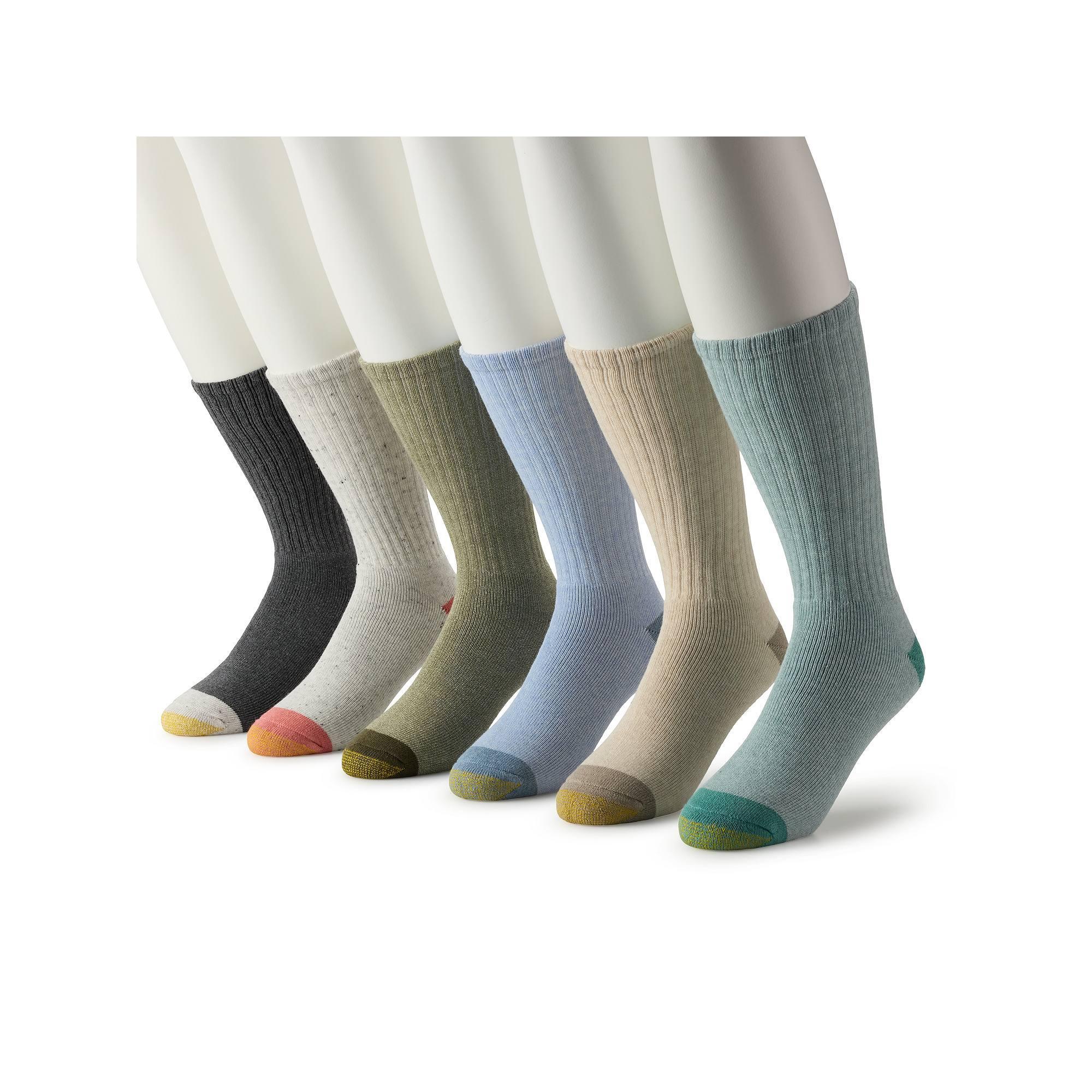 Mens GOLDTOE 6-Pack Harrington Crew Socks Product Image