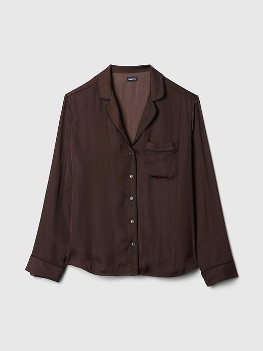 Satin PJ Shirt Product Image
