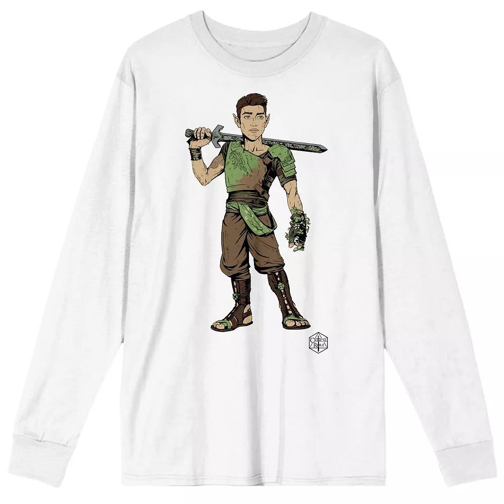 Men's Critical Role Campaign 3 Long Sleeve Graphic Tee, Size: XXL, White Product Image