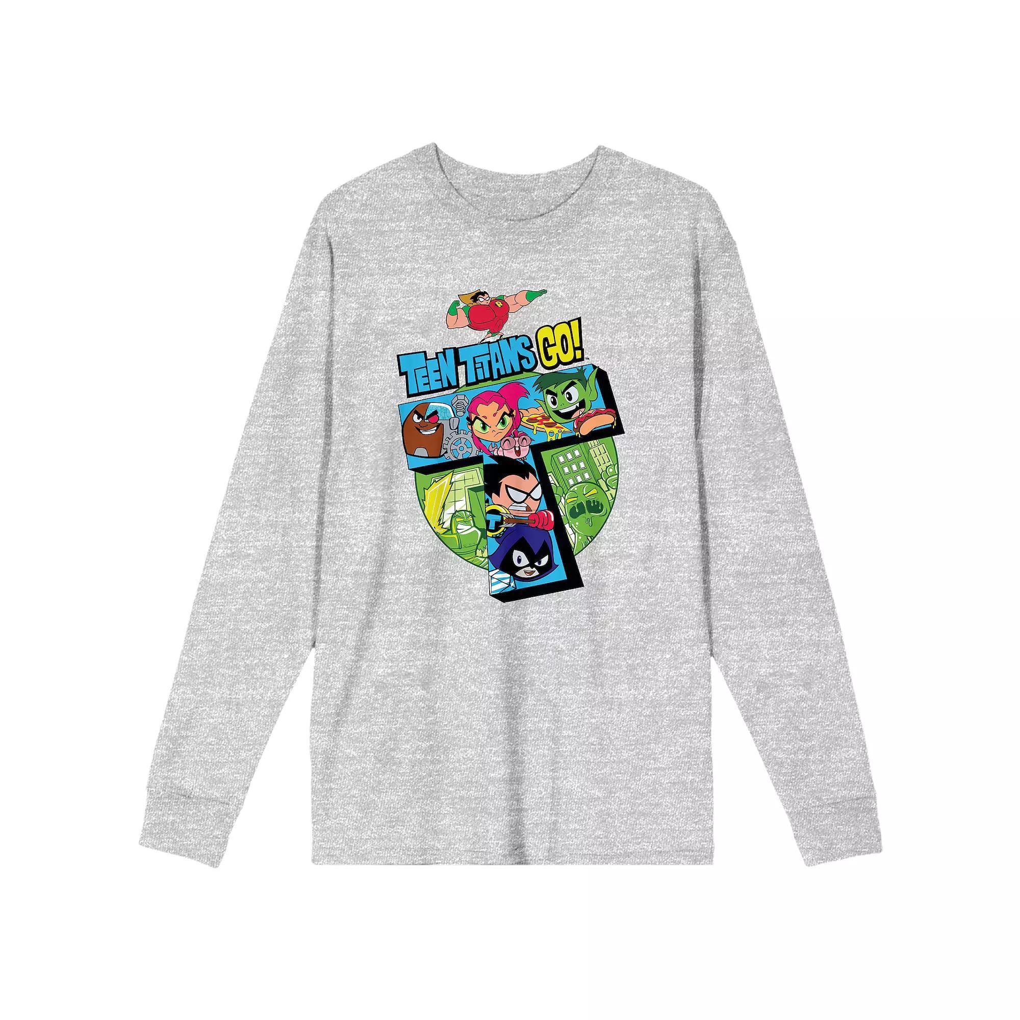 Mens Teen Titans Go to the Movies Long Sleeve Tee Product Image