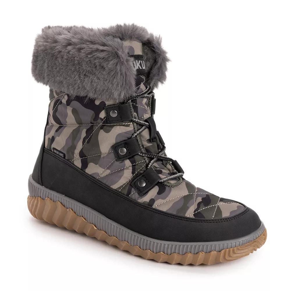 MUK LUKS Winnie Waverly Womens Winter Boots Green Product Image