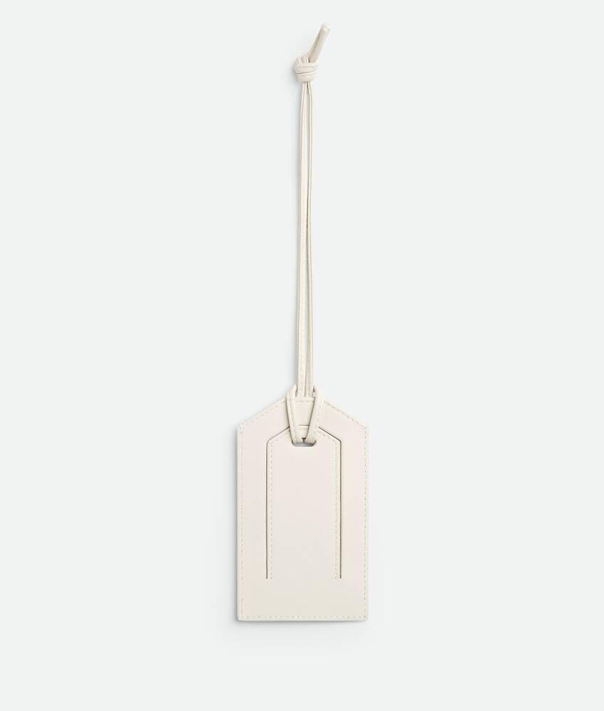 Men's Intrecciato Tag Holder On Strap in Chalk Product Image