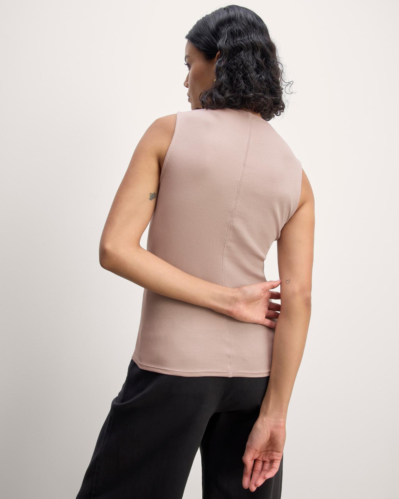 The Luxe Rib Funnel-Neck Tank Product Image