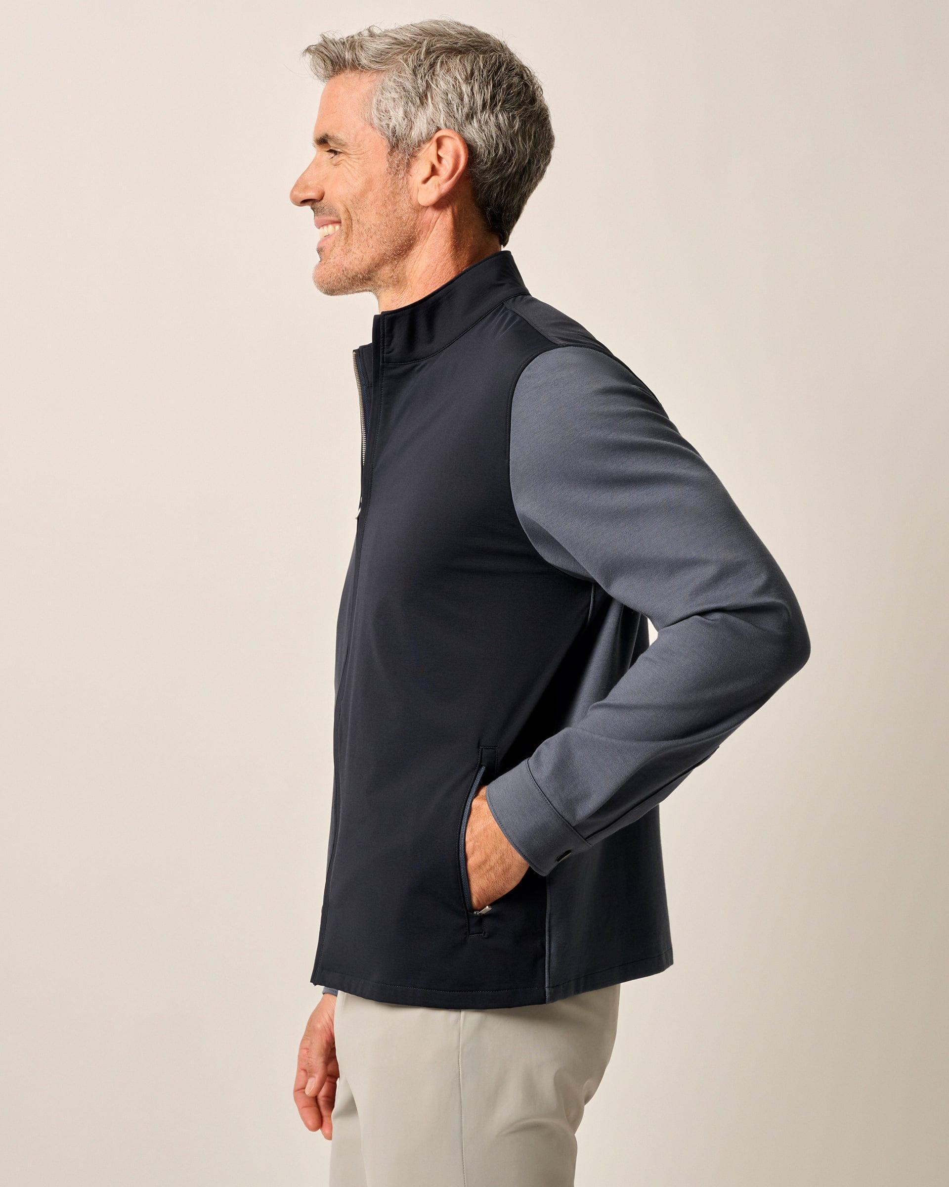 Milano Lightweight Mixed Media Jacket Male Product Image
