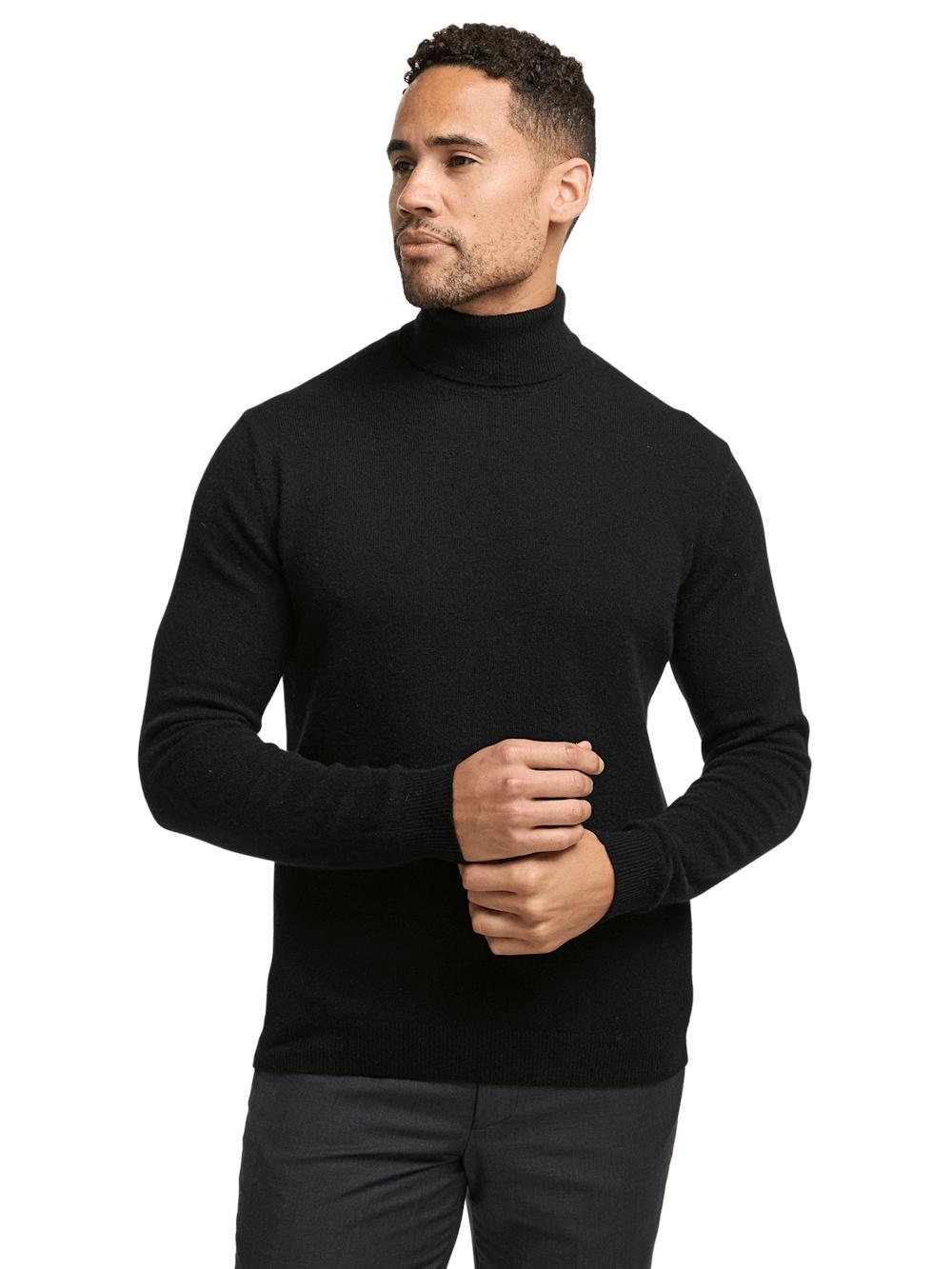 Cashmere Turtleneck Sweater - Black Product Image