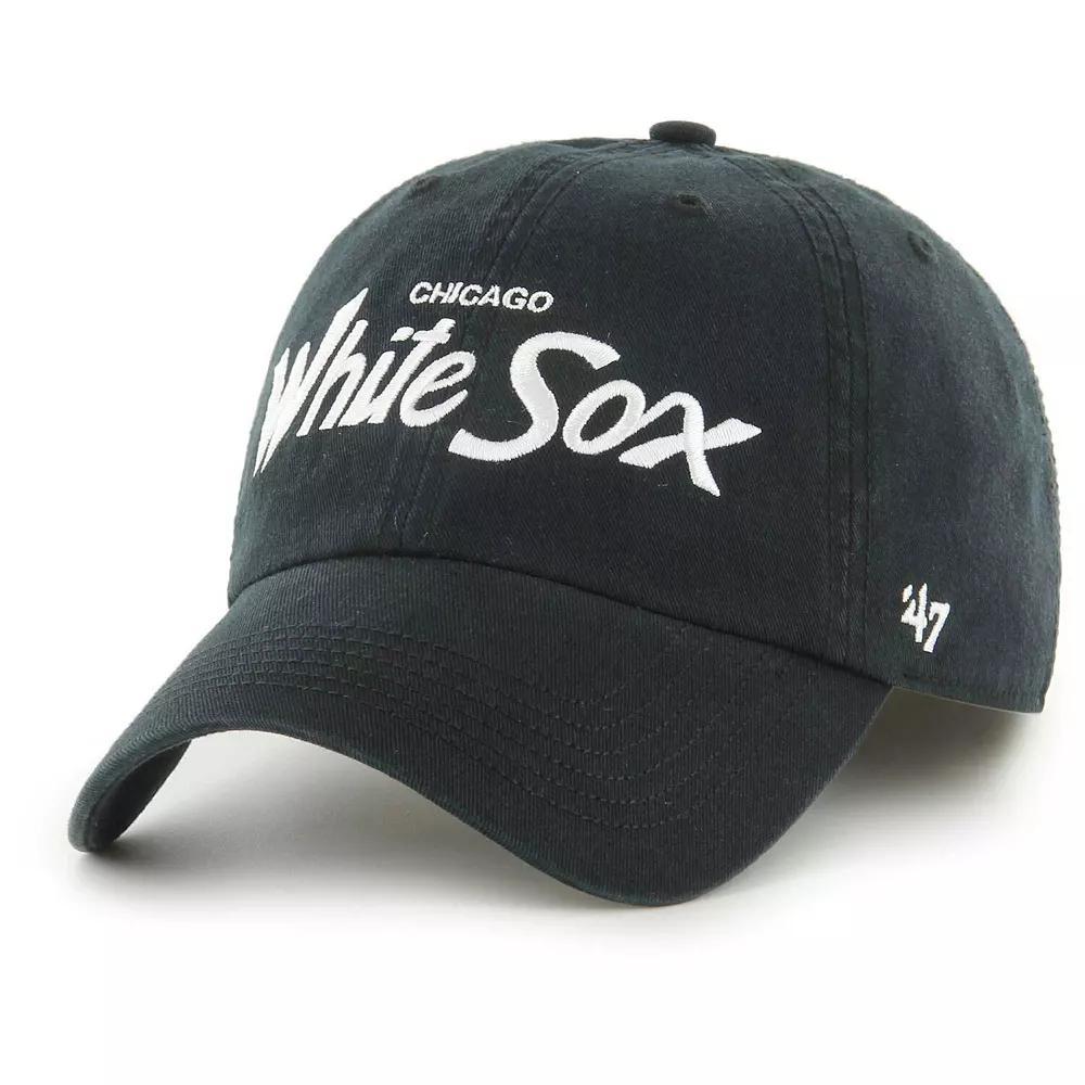 Men's '47 Black Chicago White Sox Crosstown Classic Franchise Fitted Hat, Size: Small Product Image