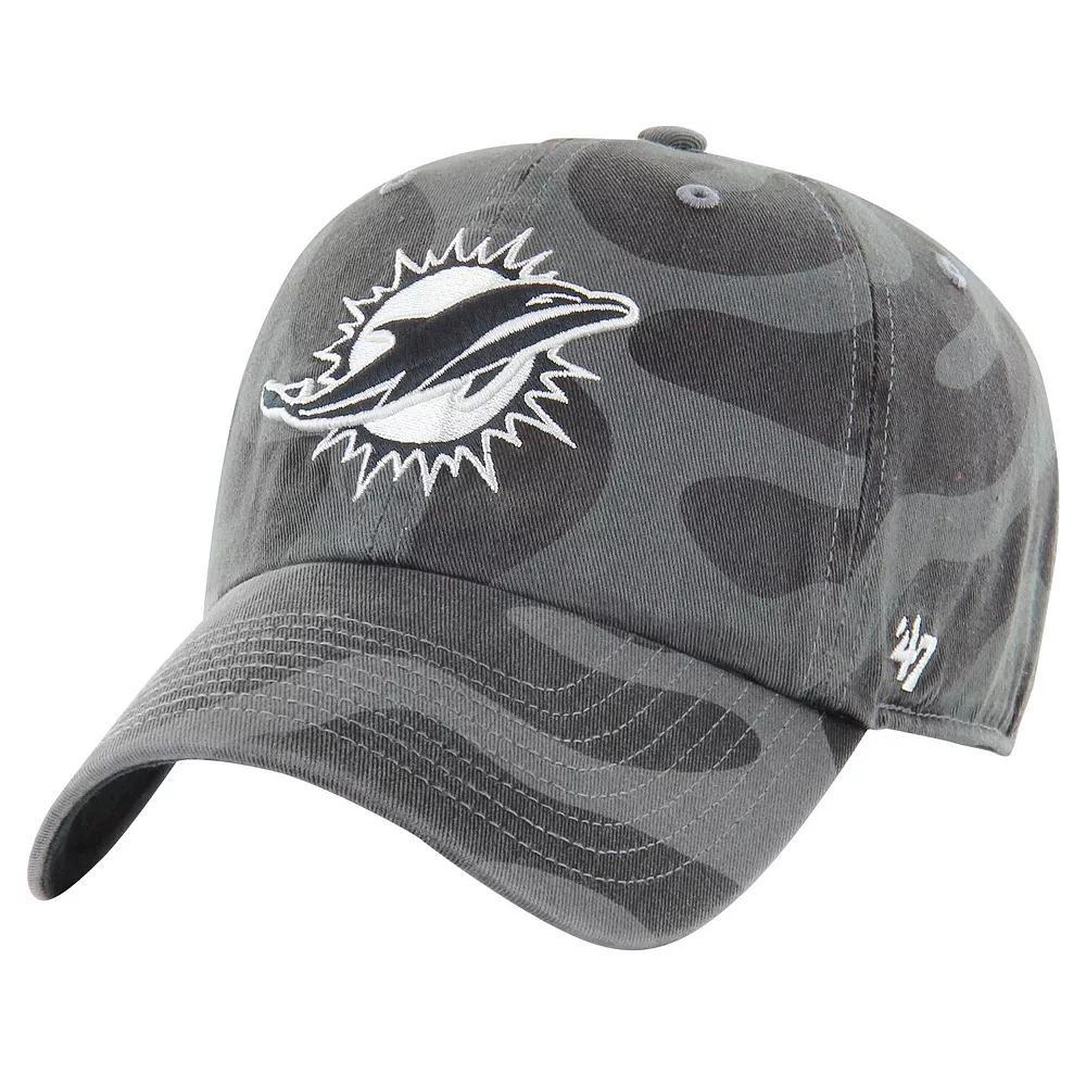 Women's '47  Charcoal Miami Dolphins Freeform Clean Up Adjustable Hat Product Image