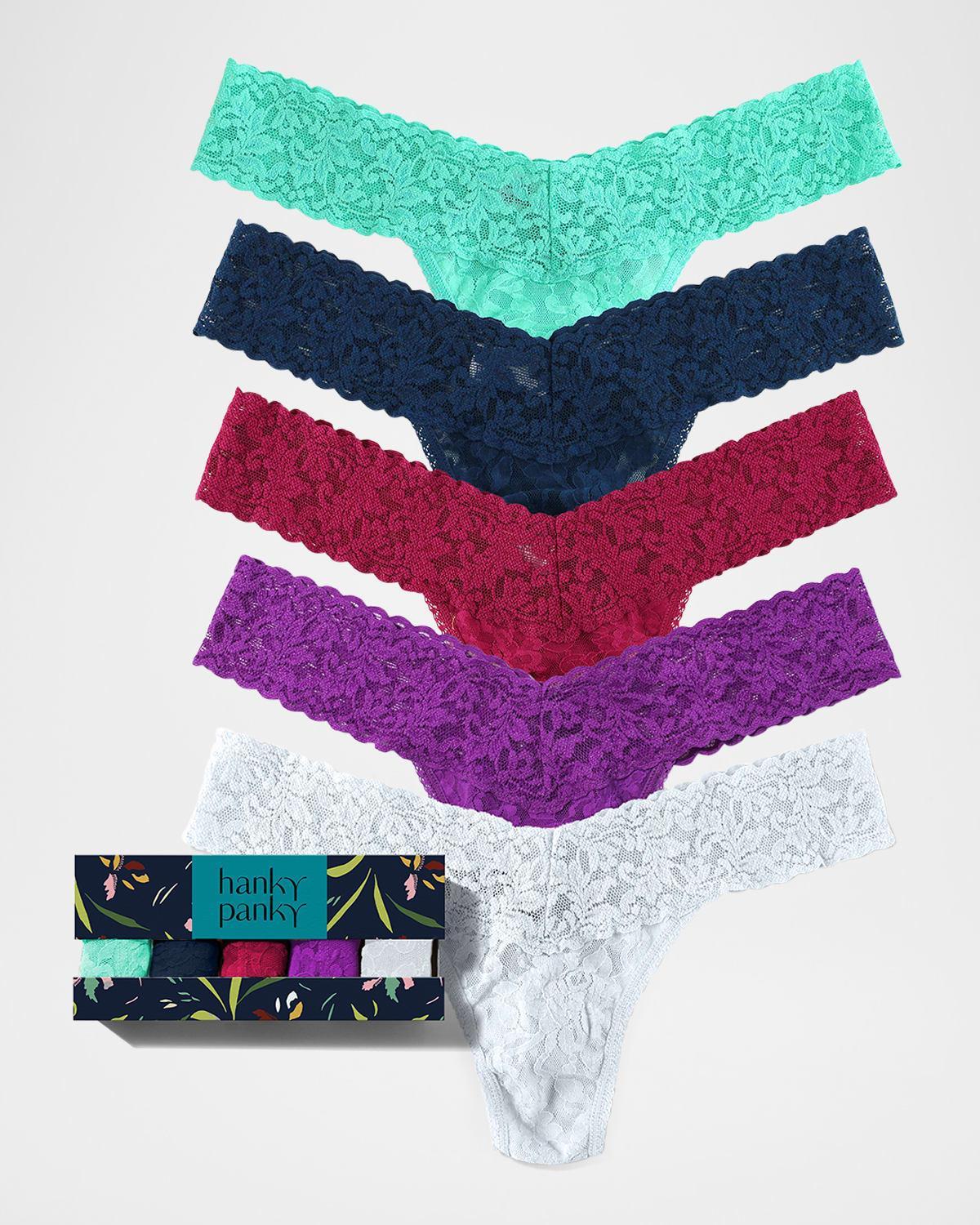 Hanky Panky 5 Low Rise Thongs Multi One Size Product Image