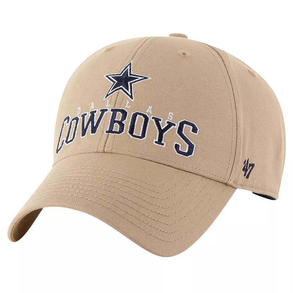 Men's '47 Khaki Dallas Cowboys Powell MVP Adjustable Hat, Beig K Product Image
