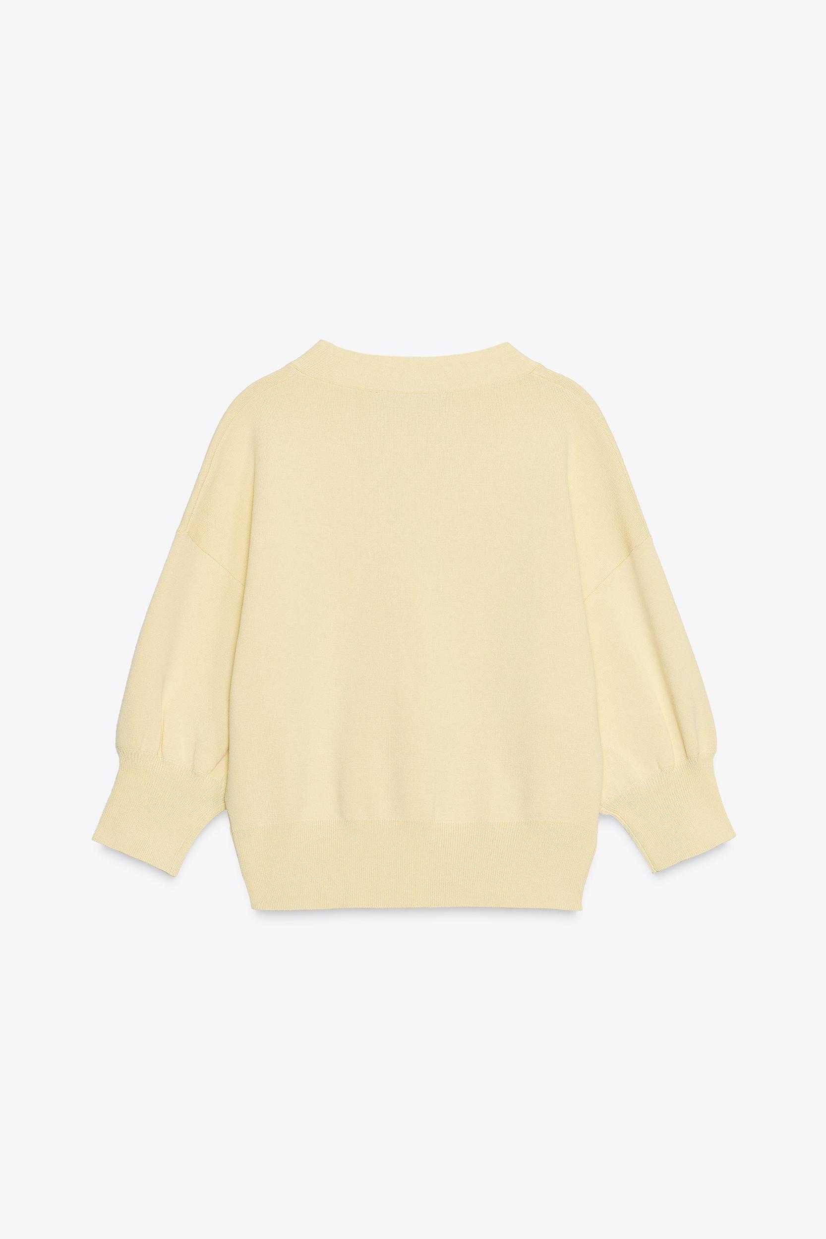 FRENCH SLEEVE KNIT CARDIGAN Product Image