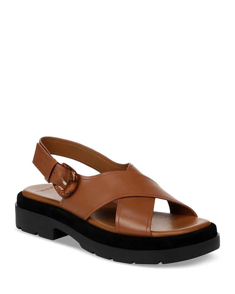 Vince Womens Helena Leather Flat Sandals Product Image