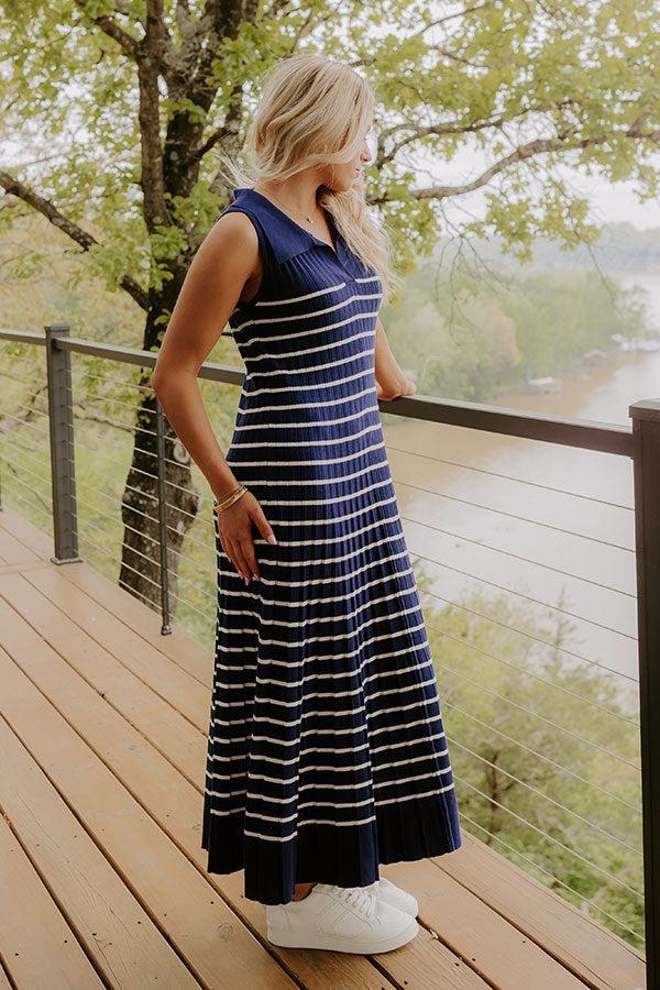 Yacht Club Cutie Stripe Knit Maxi Dress Product Image