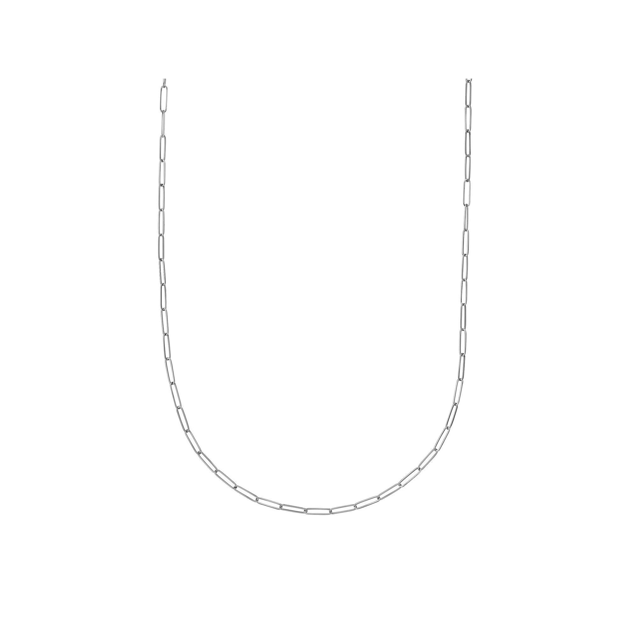 14k Gold Paper Clip Chain Necklace, Women's, Size: 24", White Product Image