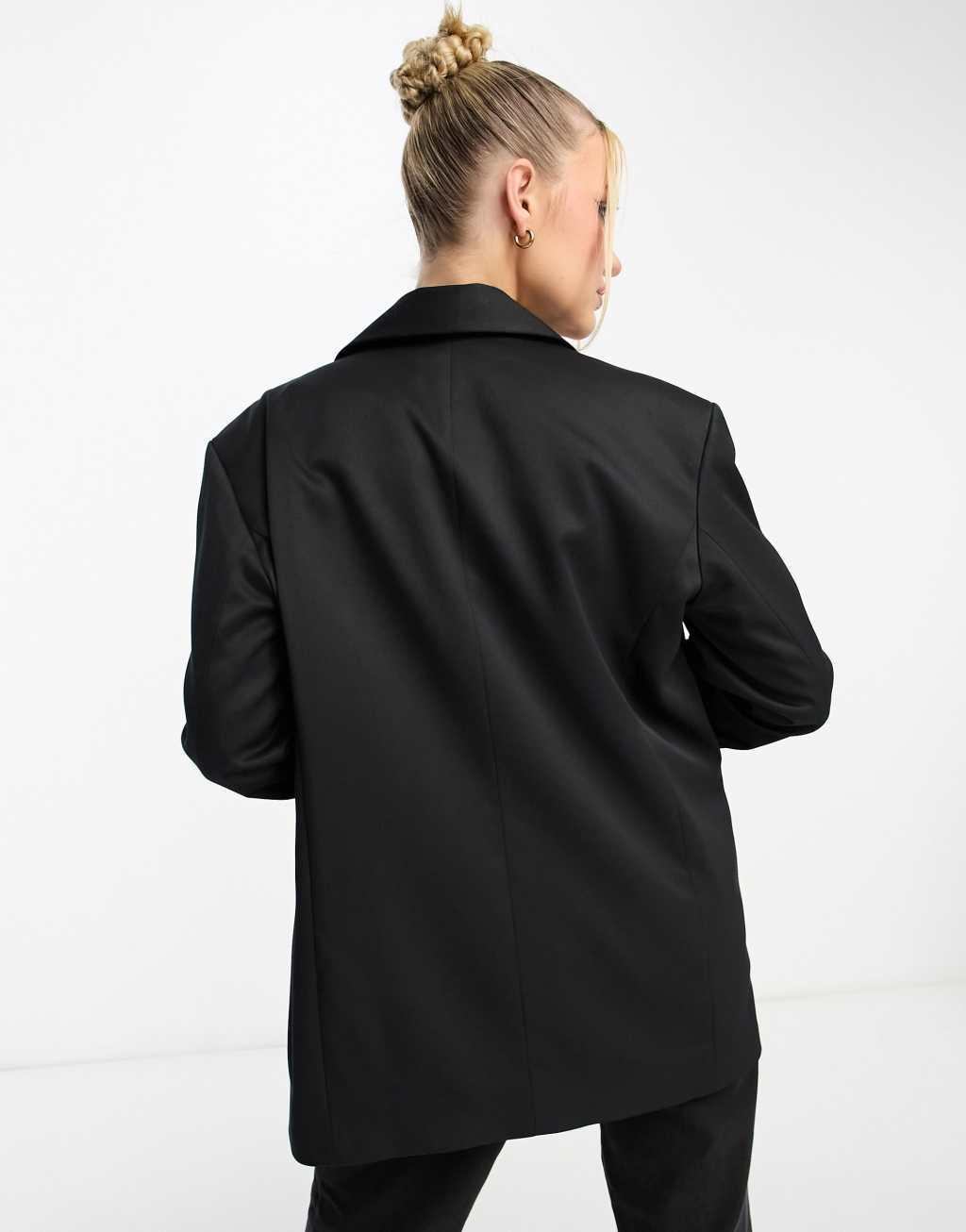 COLLUSION oversized woven blazer with pockets Product Image