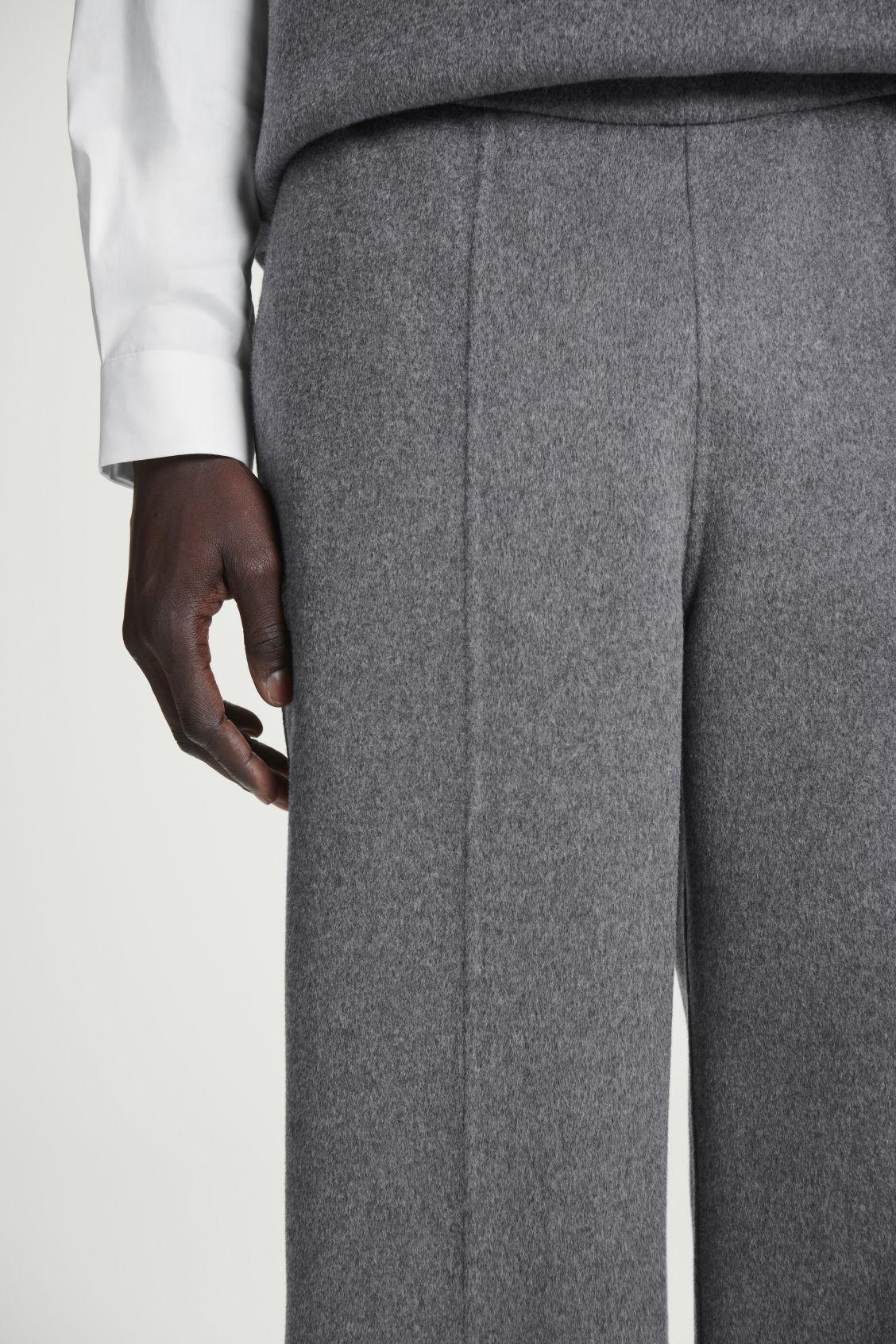 DOUBLE-FACED WOOL PANTS Product Image