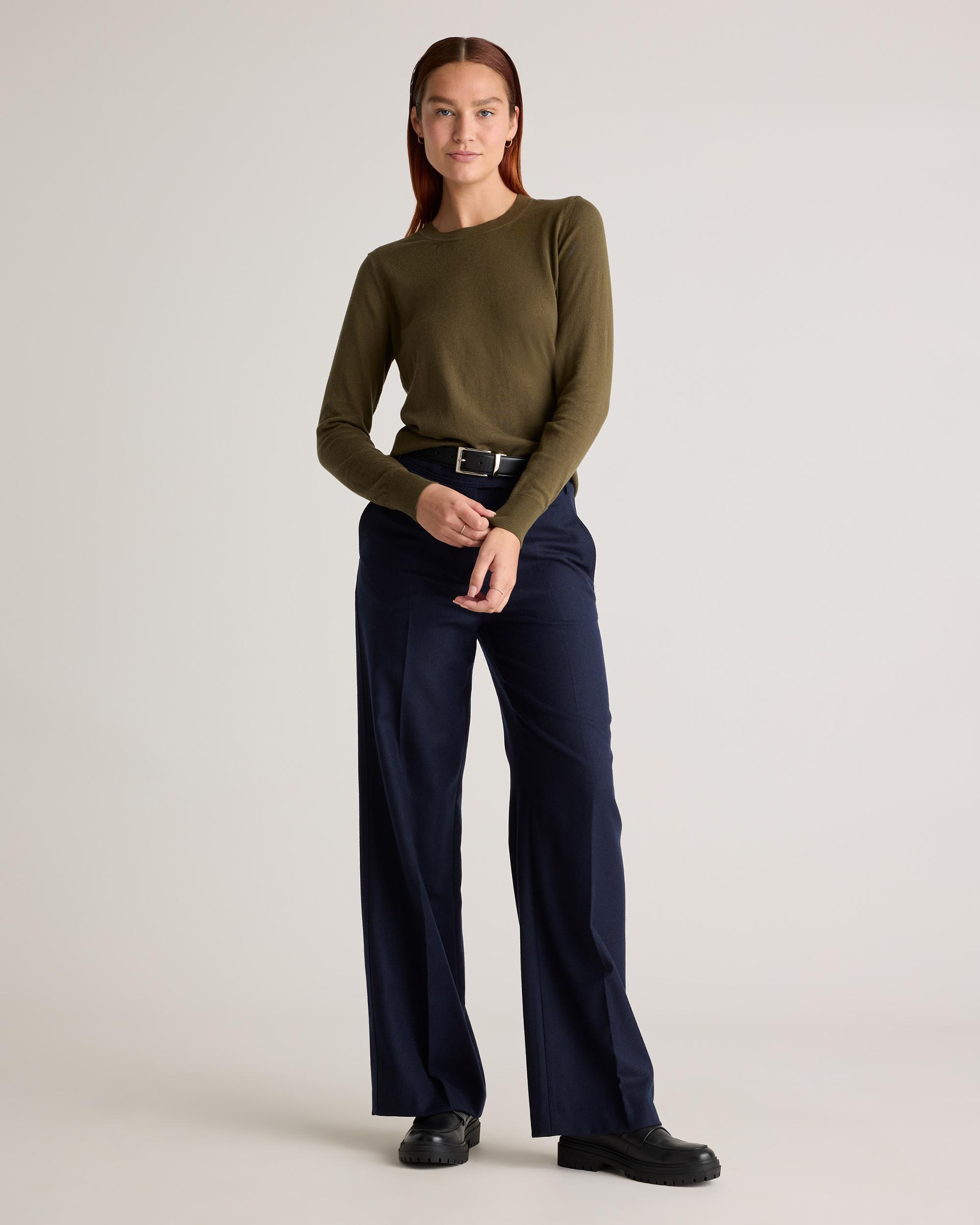 Lightweight Cotton Cashmere Crew Sweater  Product Image