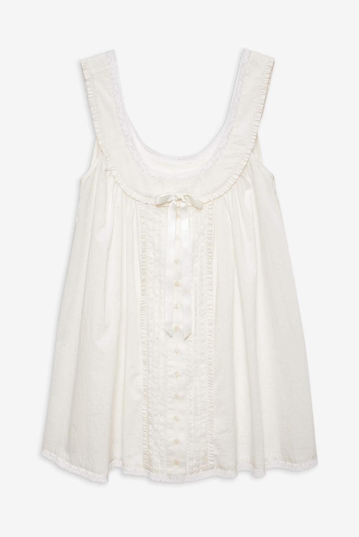 Venetia Slip Dress — White Product Image