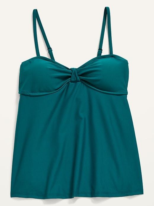 Knotted A-Line Tankini Swim Top Product Image