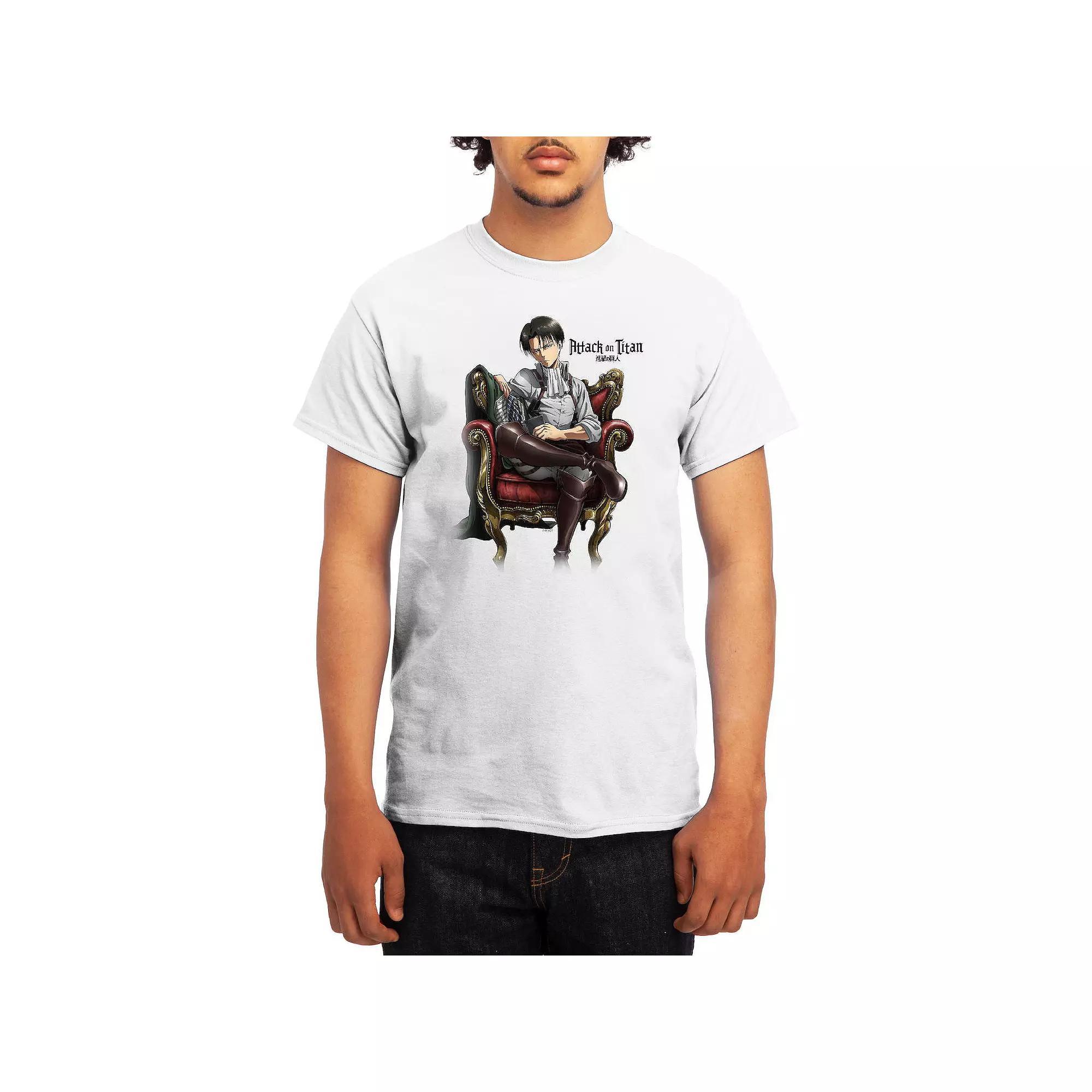 Men's Attack on Titan Levi Throne Graphic Tee, Boy's, Size: XXL, Turquoise Product Image