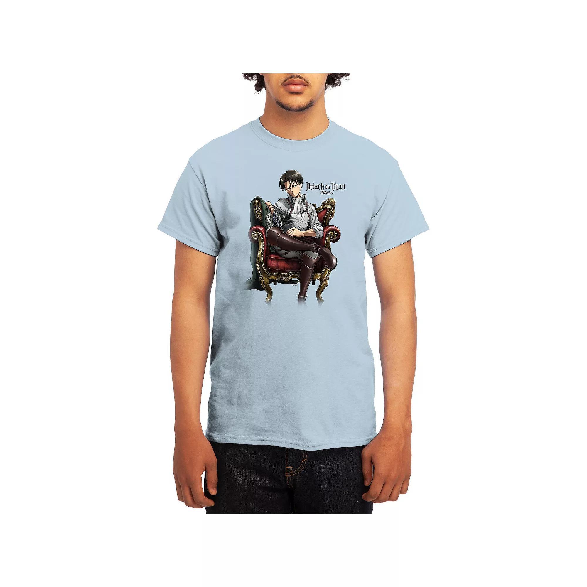 Men's Attack on Titan Levi Throne Graphic Tee, Boy's, Size: XXL, Turquoise Product Image