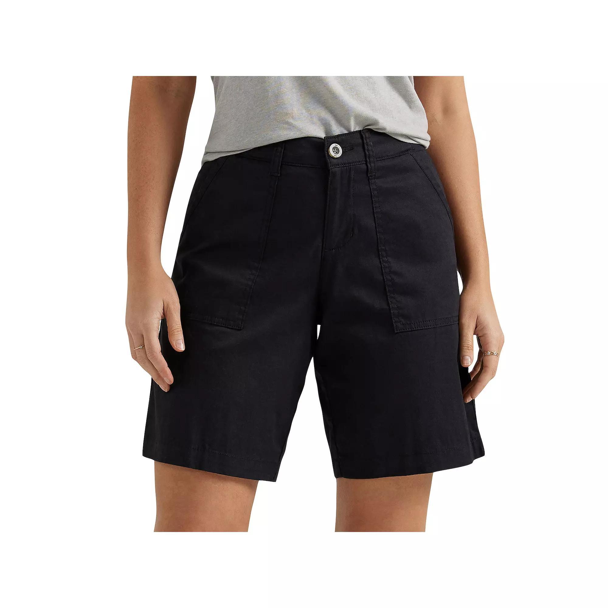 Women's Lee® Ultra Lux Comfort Flex to Go Utility Bermuda Shorts, Size: 8, Black Product Image