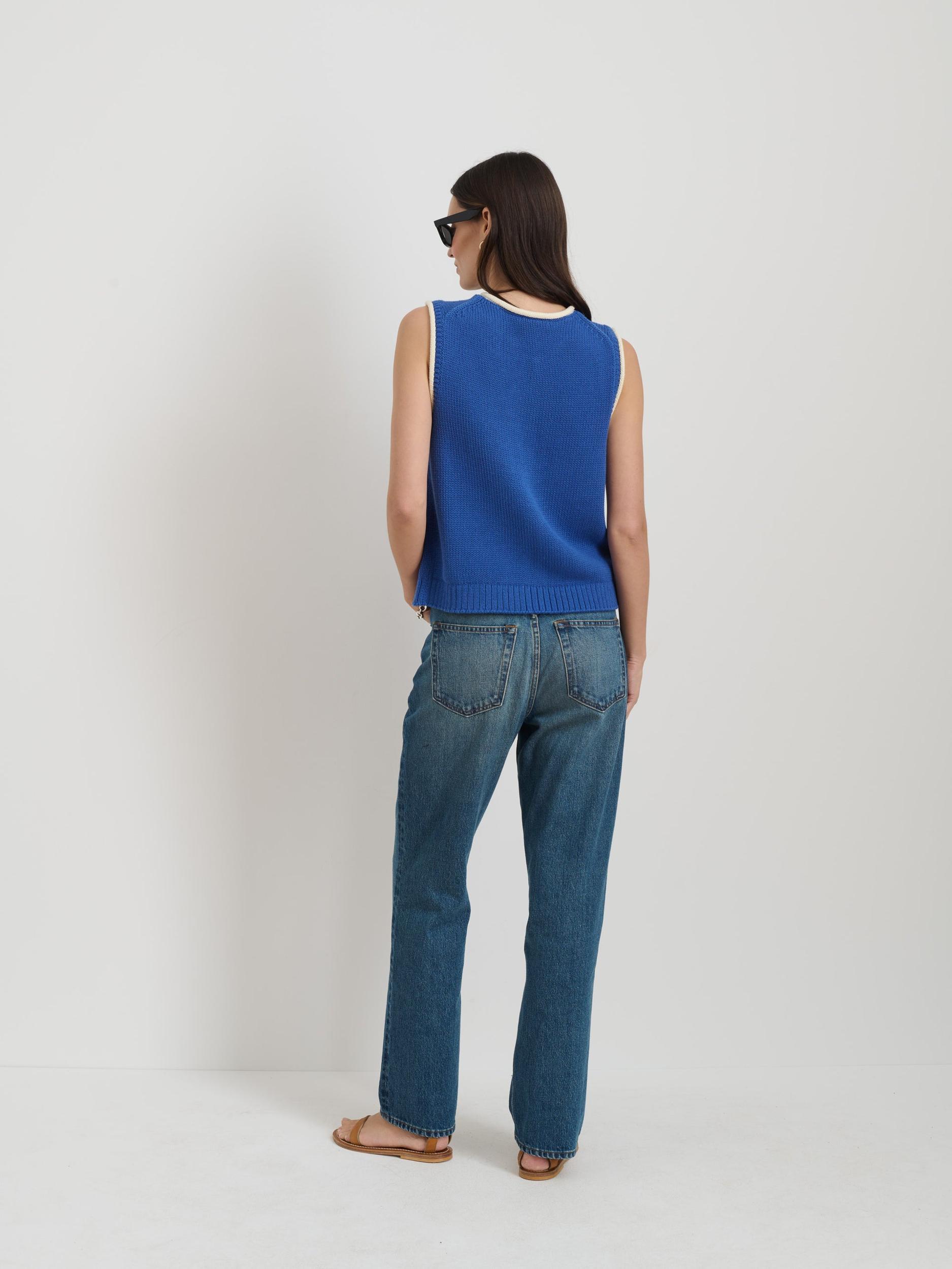 Bridget Tipped Vest in Cotton Product Image