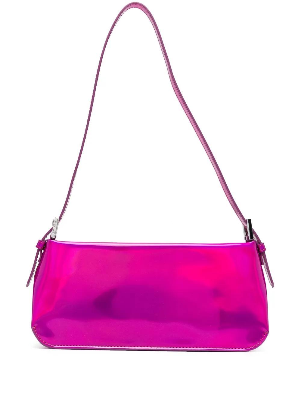 BY FAR Dulce Iridescent Shoulder Bag In Fuchsia Product Image