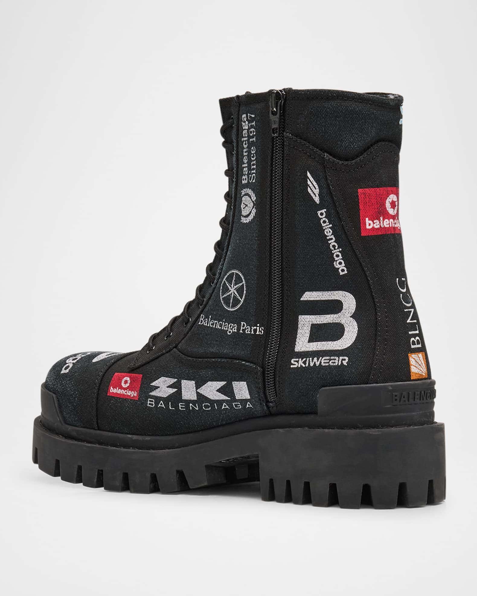 Men's Combat Strike L20 Print Canvas Lace-Up Boots Product Image