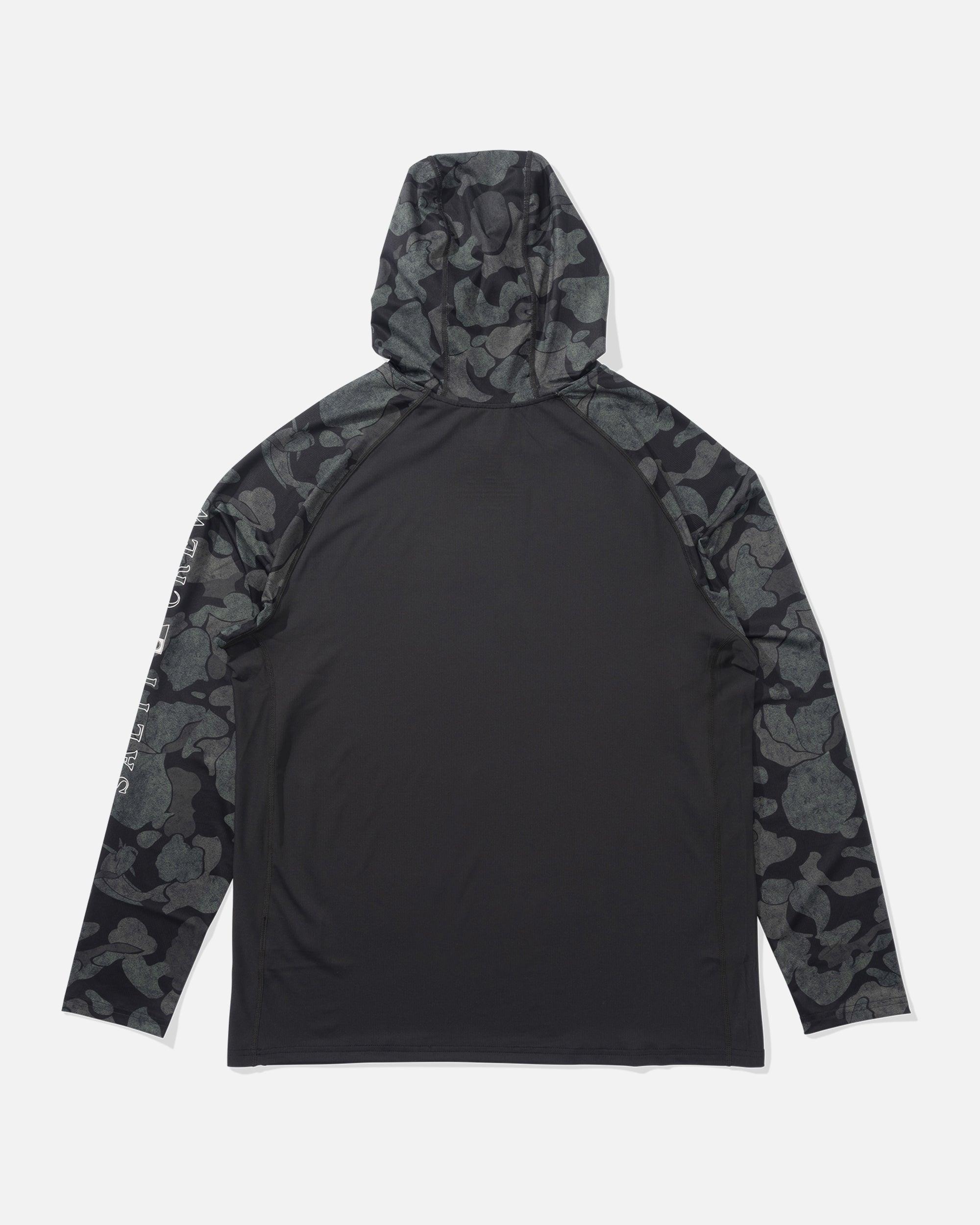 Apex Perforated Sunshirt Hoodie - Black Camo Male Product Image