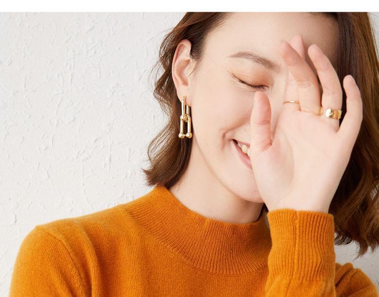 Mock Neck Ribbed Sweater Product Image