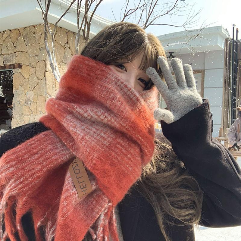 Plaid Fringe Scarf Product Image