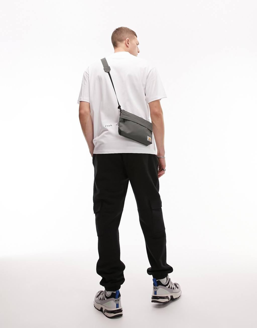 Topman cargo sweatpants in black Product Image