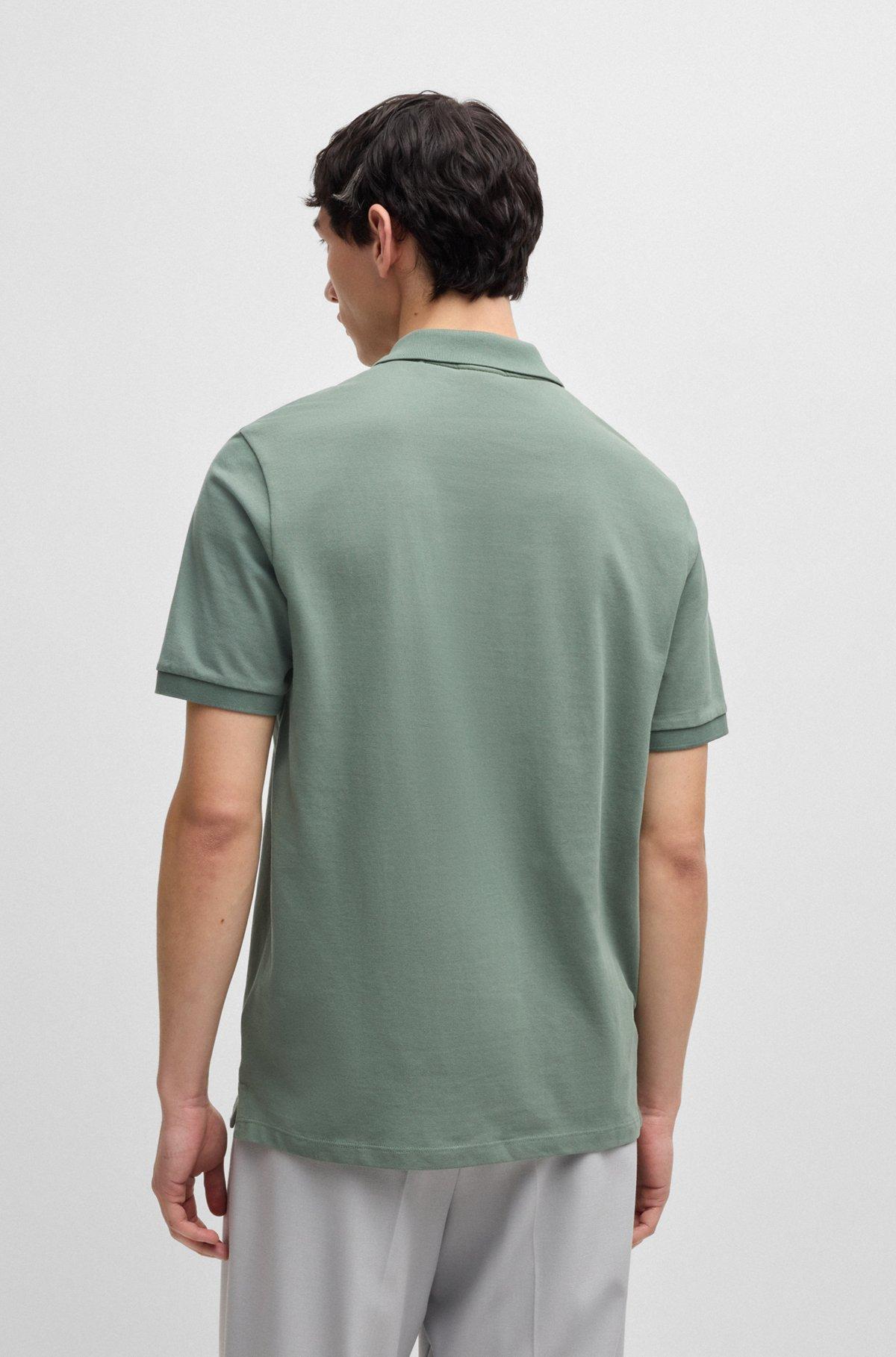 Cotton-piqué polo shirt with all-over print Product Image