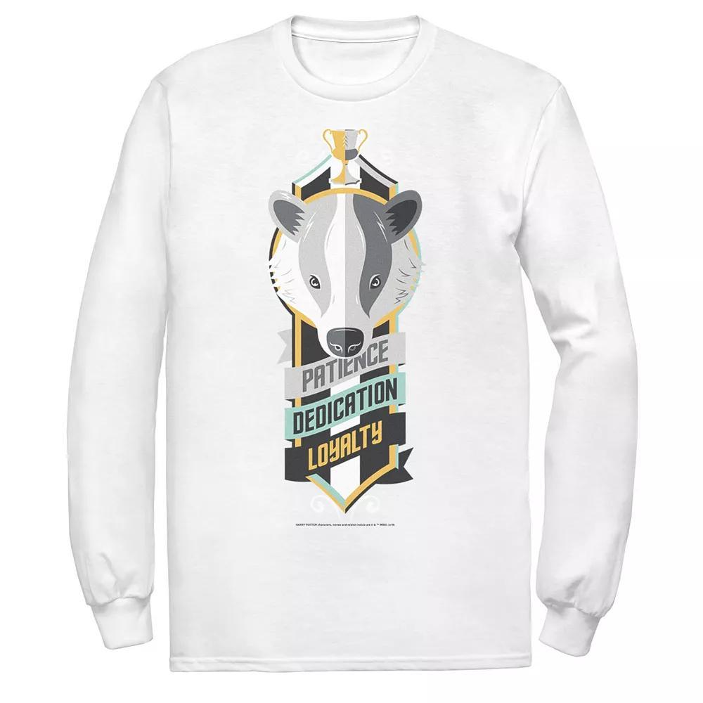 Men's Harry Potter Hufflepuff Attributes Badge Tee, Size: Medium, White Product Image