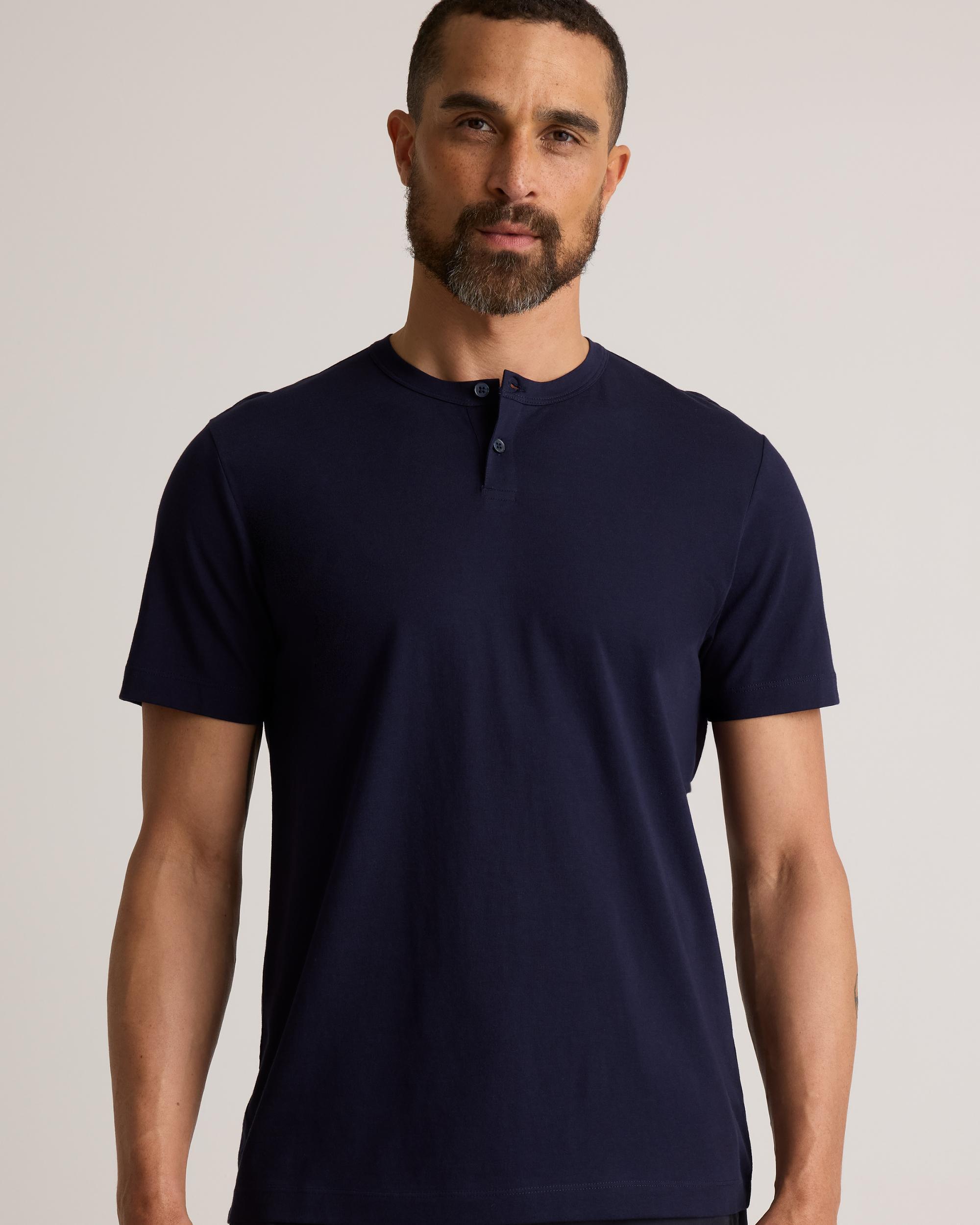 Quince | Men's 100% Pima Cotton Luxe Touch Henley Organic Cotton Product Image