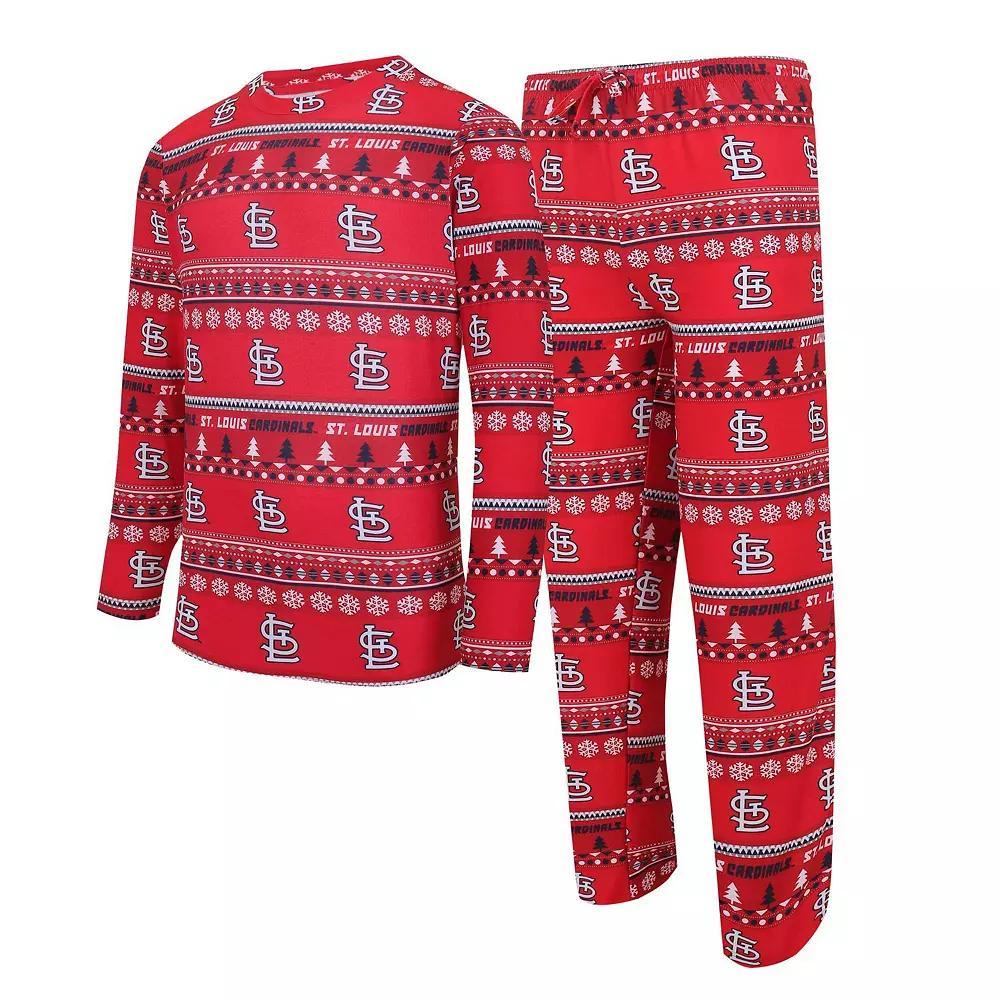 Men's Concepts Sport Red St. Louis Cardinals Knit Ugly Sweater Long Sleeve Top & Pants Set, Size: Large Product Image