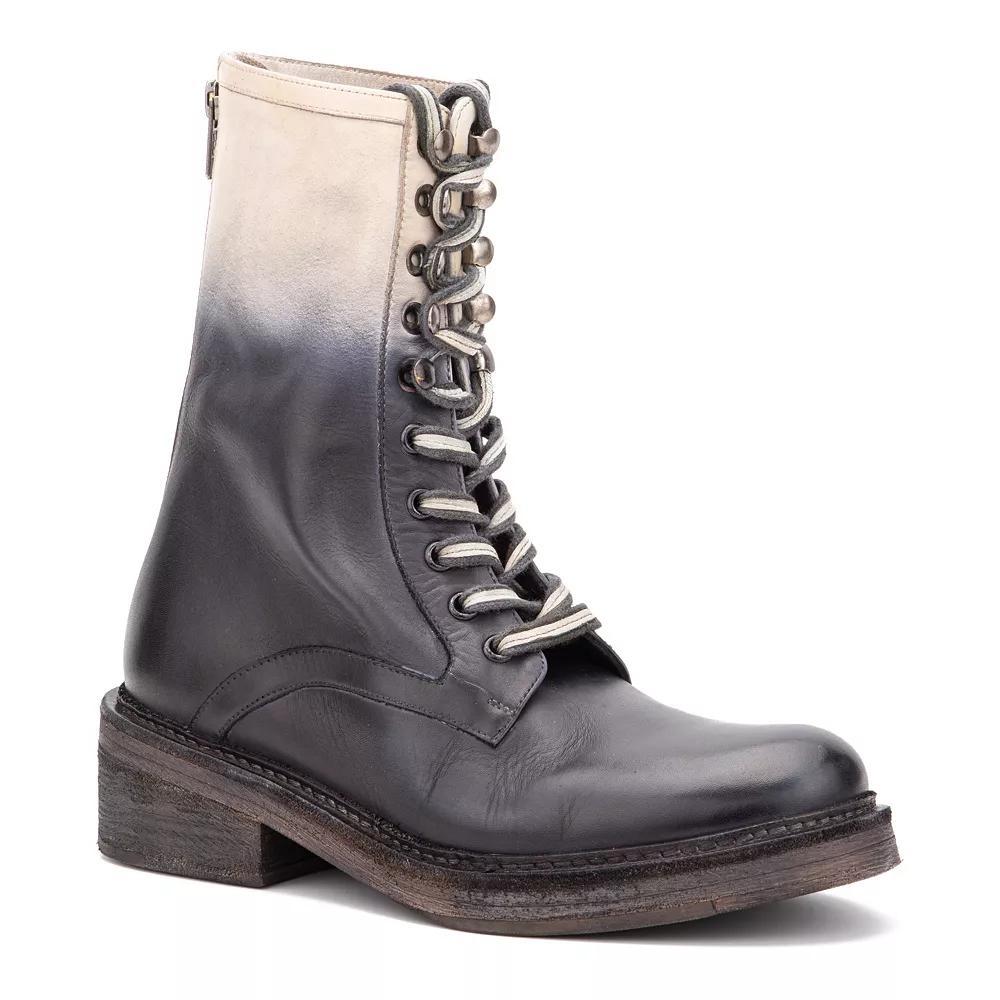 Vintage Foundry Co. Adalina Women's Leather Combat Boots, Size: 6.5, Black Fade Product Image