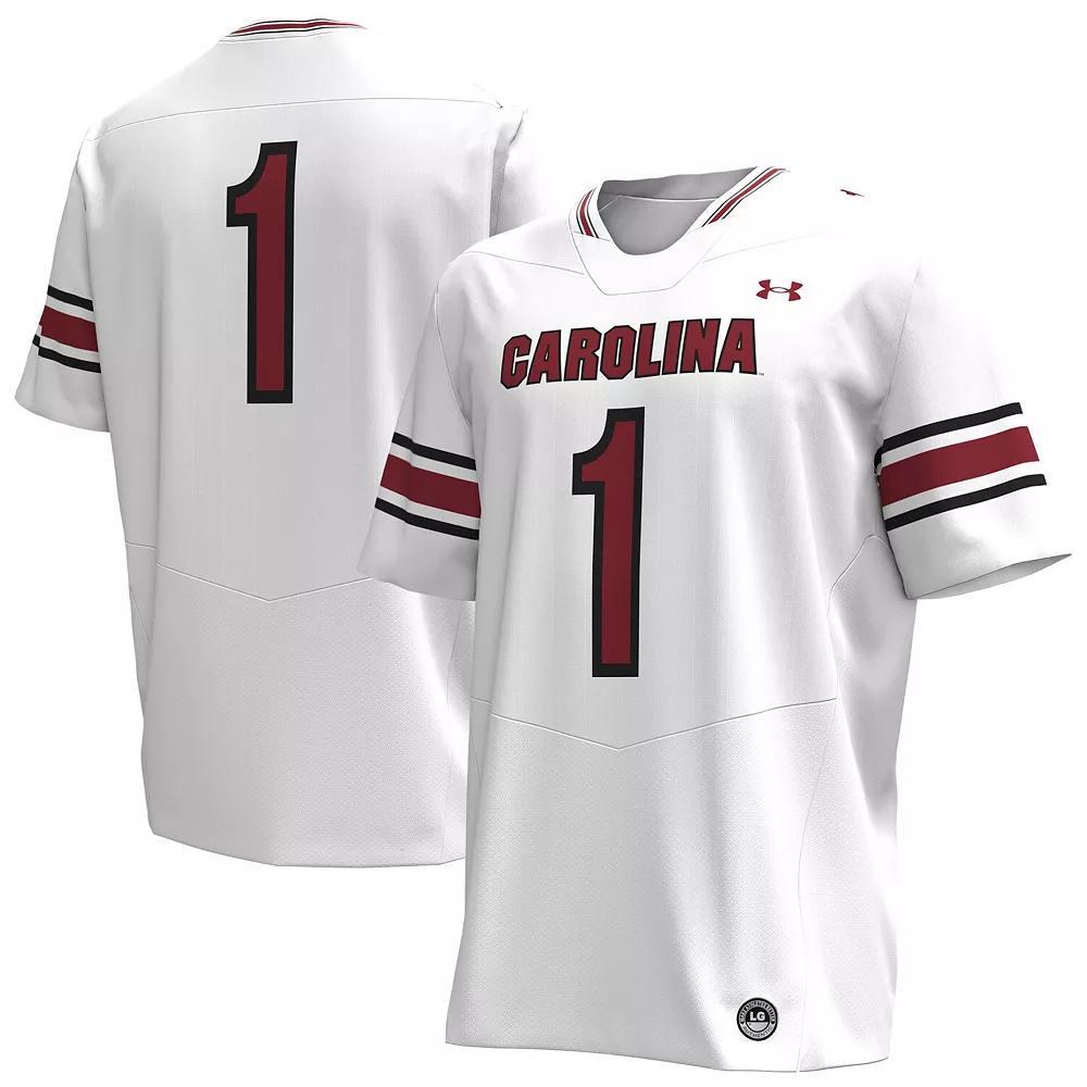 Men's Under Armour #1 White South Carolina Gamecocks Replica Football Jersey, Size: 3XL Product Image
