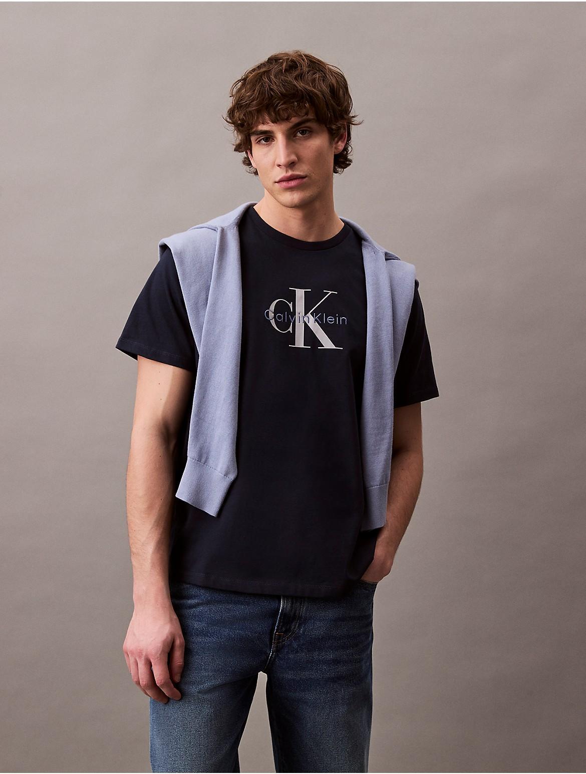 Calvin Klein Men's Monogram Logo Tee - Black - XXL Product Image