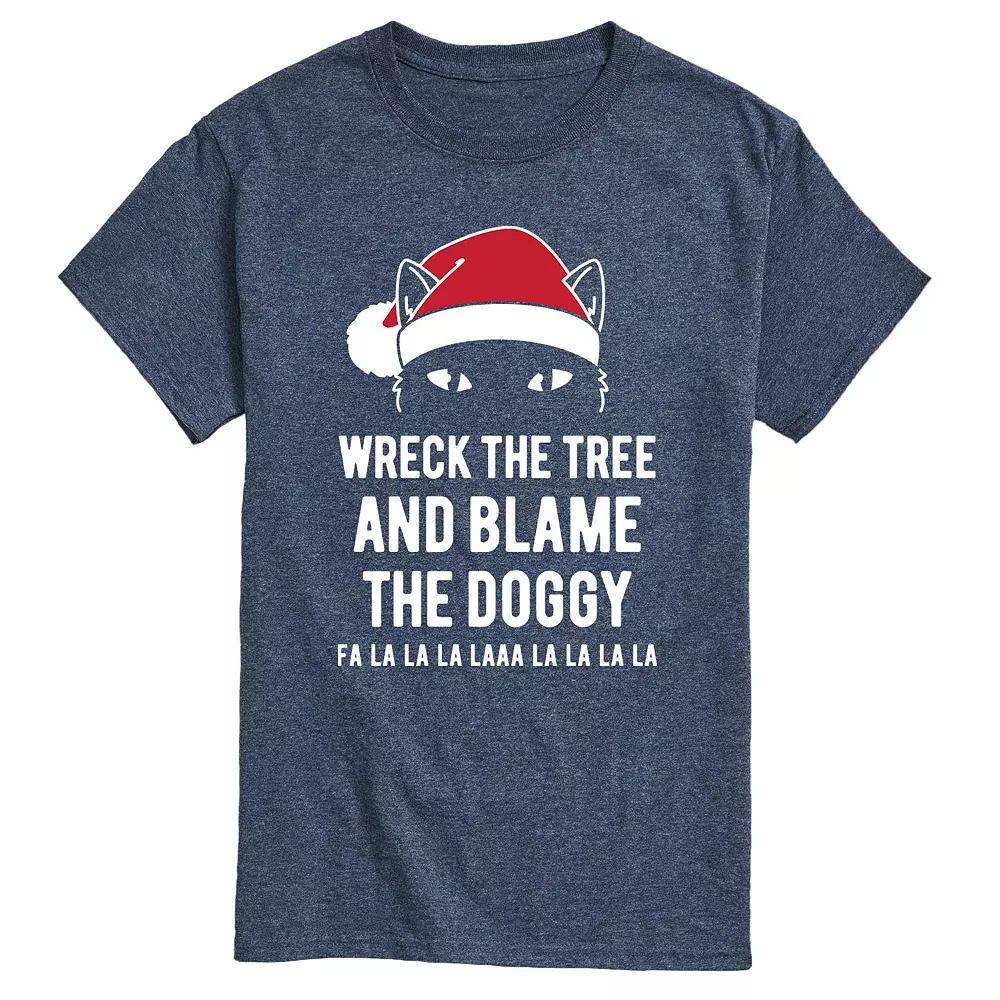 Men's Wreck The Tree and Blame The Doggy Tee, Size: Small, Blue Product Image