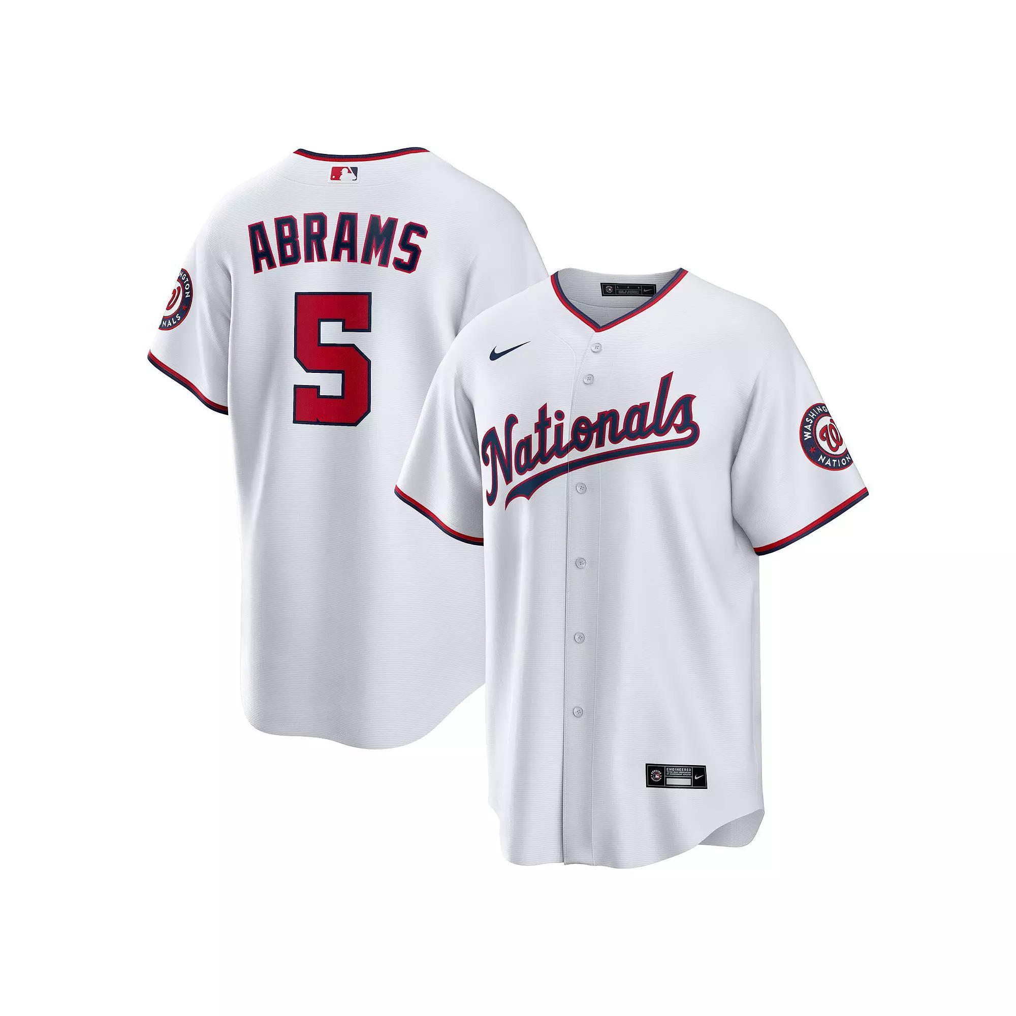 Mens Nike C.J. Abrams Washington Nationals Home Replica Jersey Product Image