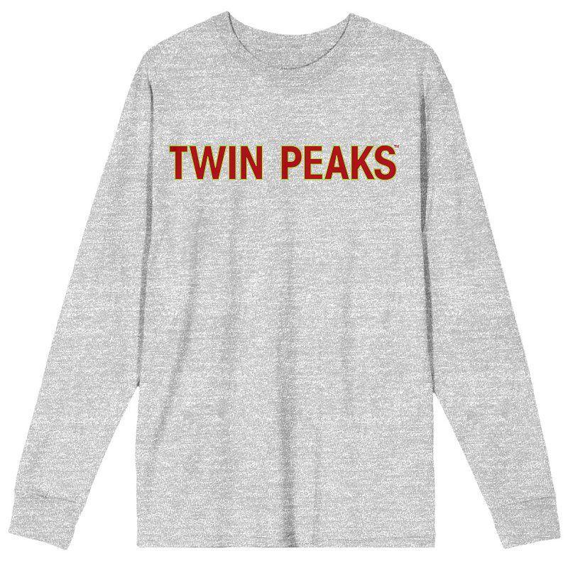 Men's Twin Peaks 1990 Logo Long Sleeve, Size: Small, Gray Product Image
