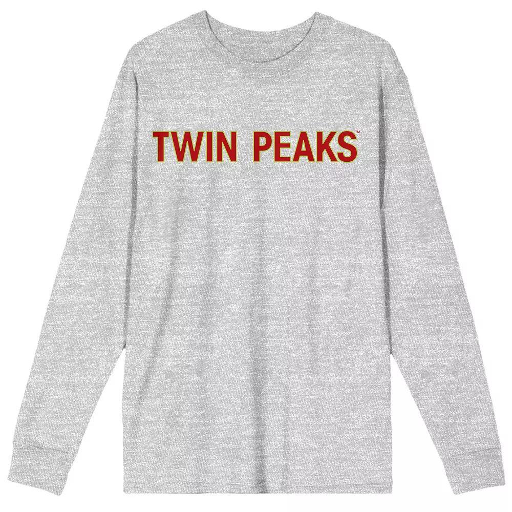 Men's Twin Peaks 1990 Logo Long Sleeve, Size: Small, Gray Product Image