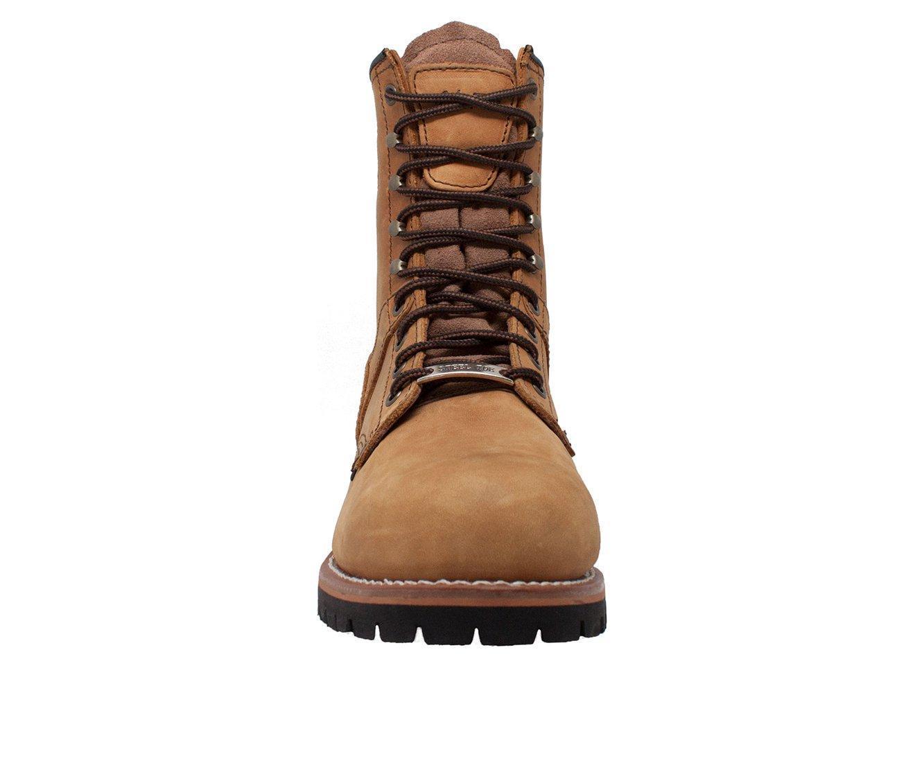 Men's AdTec 9" Steel Toe Logger Work Boots Product Image